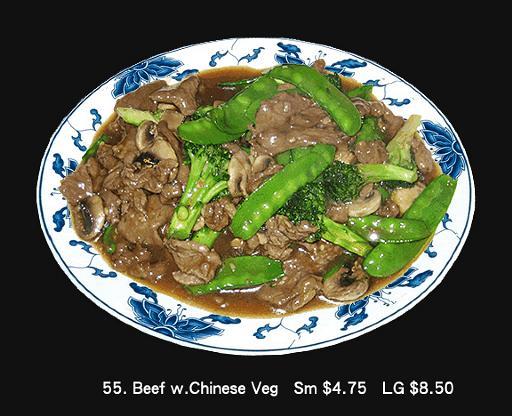 55.Beef w. Chinese Veg 55.Beef w. Chinese Veg
